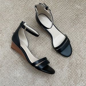 Cole Haan black wedge sandal size 8